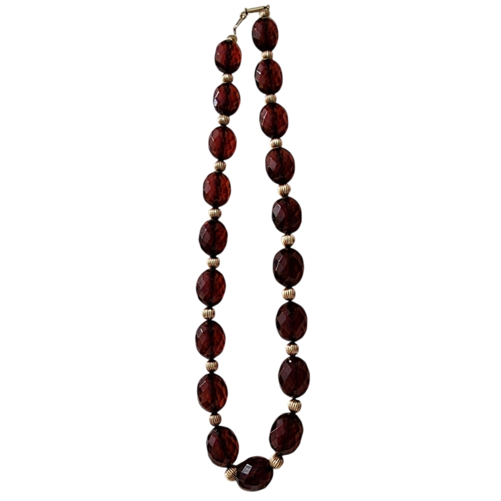Cherry amber Bakelite necklace